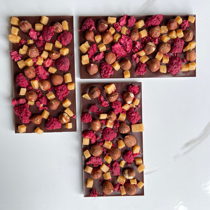 HAZEL BERRY FUDGE DARK CHOCOLATE BAR